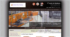 Desktop Screenshot of cabinetdoorfactory.com